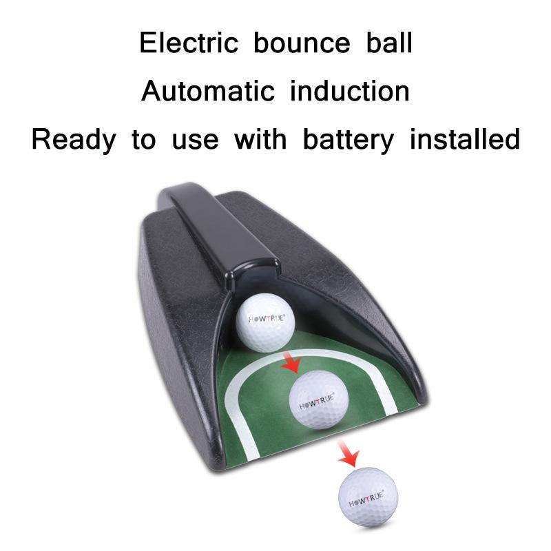 HOWTRUE Golf Automatic Ball Returner Putter Practice Device(Color Box Package)