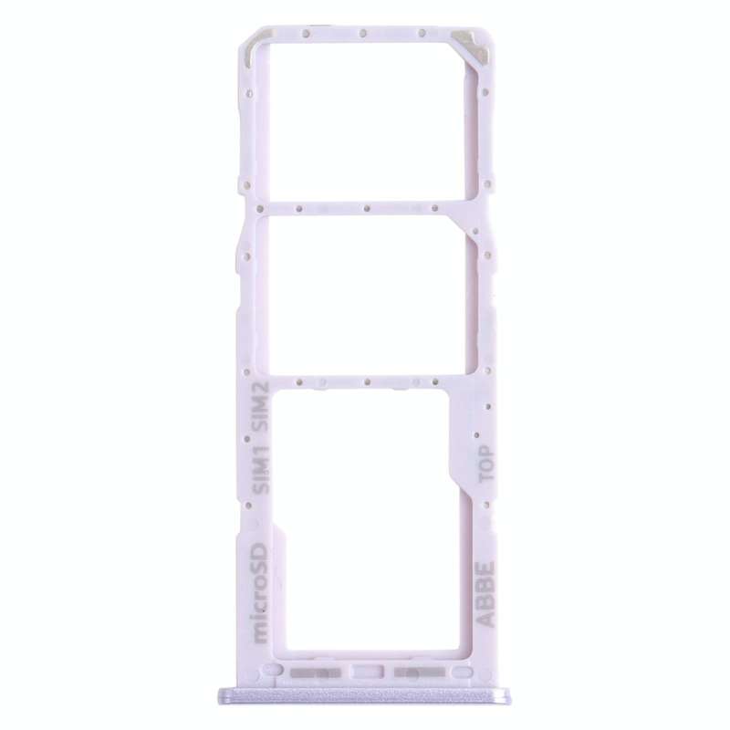 For Samsung Galaxy A22 SM-A225 SIM Card Tray + SIM Card Tray + Micro SD Card Tray (Purple)