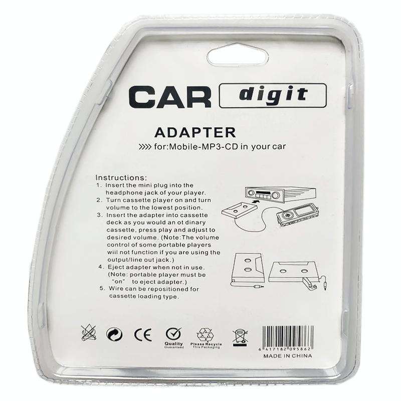 3.5mm Jack Car Cassette Player Tape Adapter Cassette MP3 Player Converter, Cable Length: 1.1m