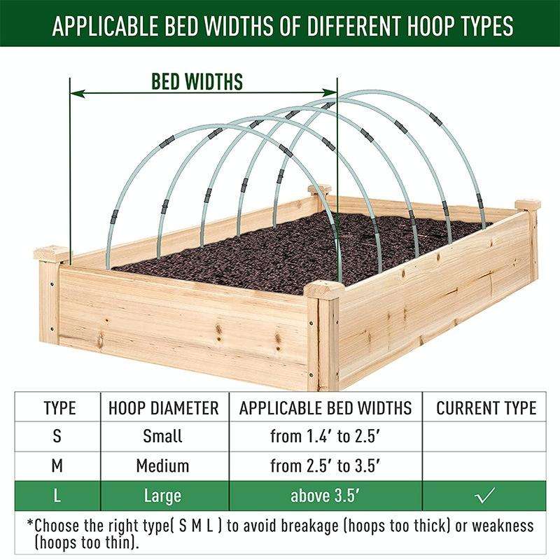 Garden Arch Greenhouse Hoops Rustproof Steel Tunnel Hoop Frame Plant Support, Speci: S 3 Rods 8 A...
