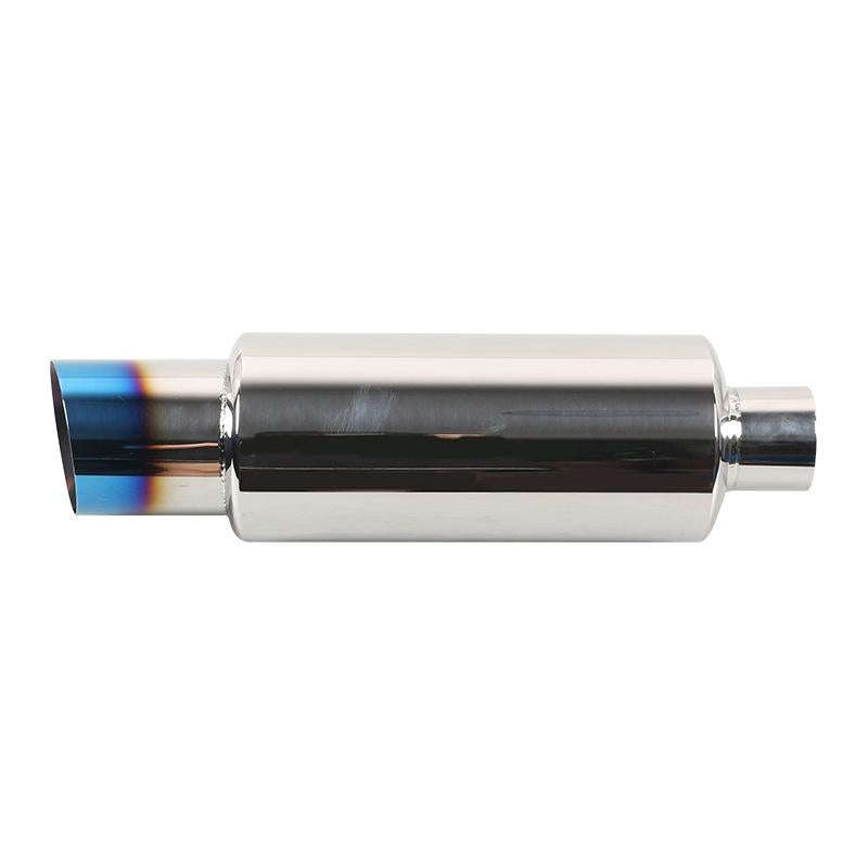 Universal Car / Motorcycles Stainless Exhaust Pipe Muffler 2 inch to 3 inch Bevel Tail Grilled Bl...