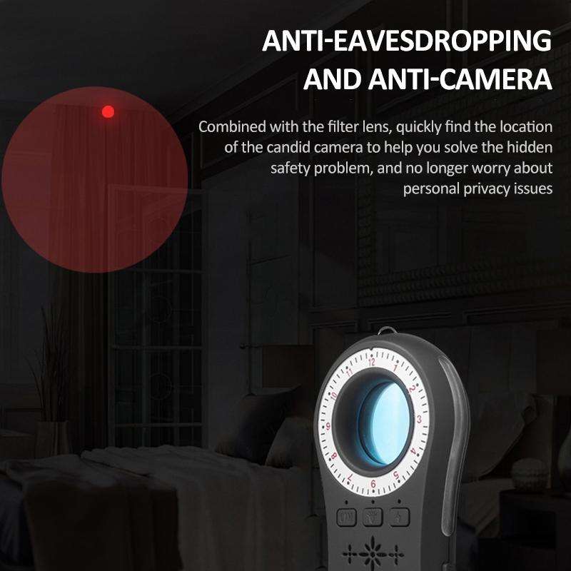 S100 Infrared Scanner Wireless Precision Alarm Detector with LED Flashlight (Black)