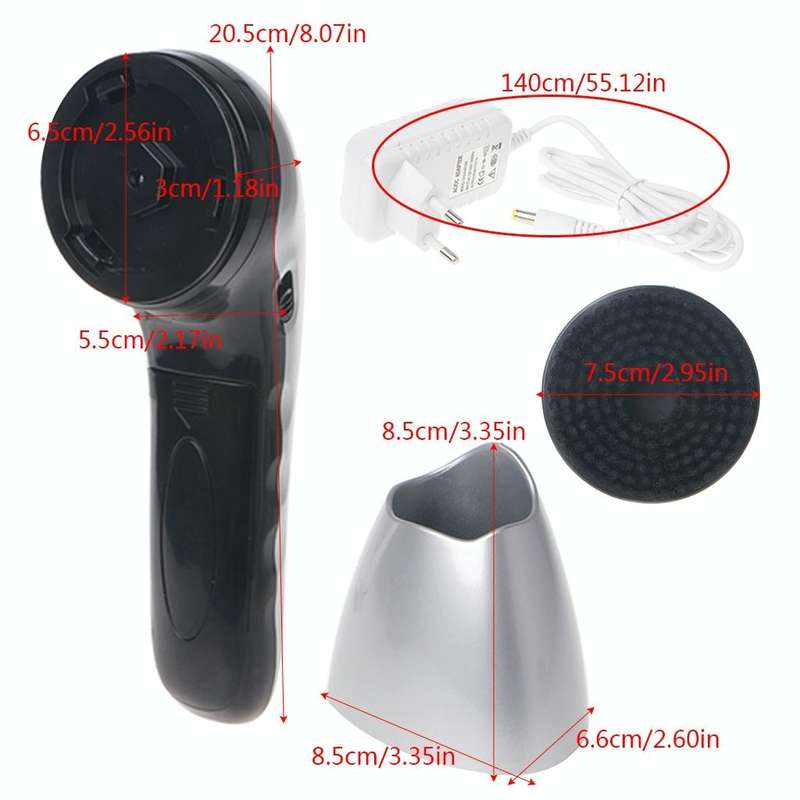 CNaier AE-710 Portable Handheld Automatic Electric Shoe Brush Shine Polisher(Silver)