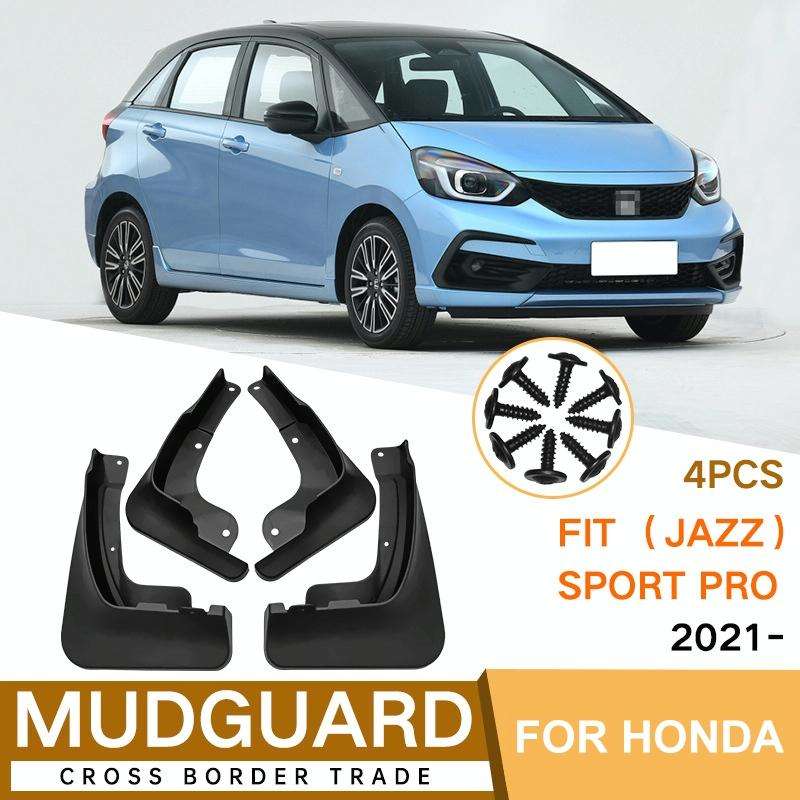 For Honda Fit Jazz Sport Pro 2021 4pcs/Set Car Auto Soft Plastic Splash Flaps Fender Guard