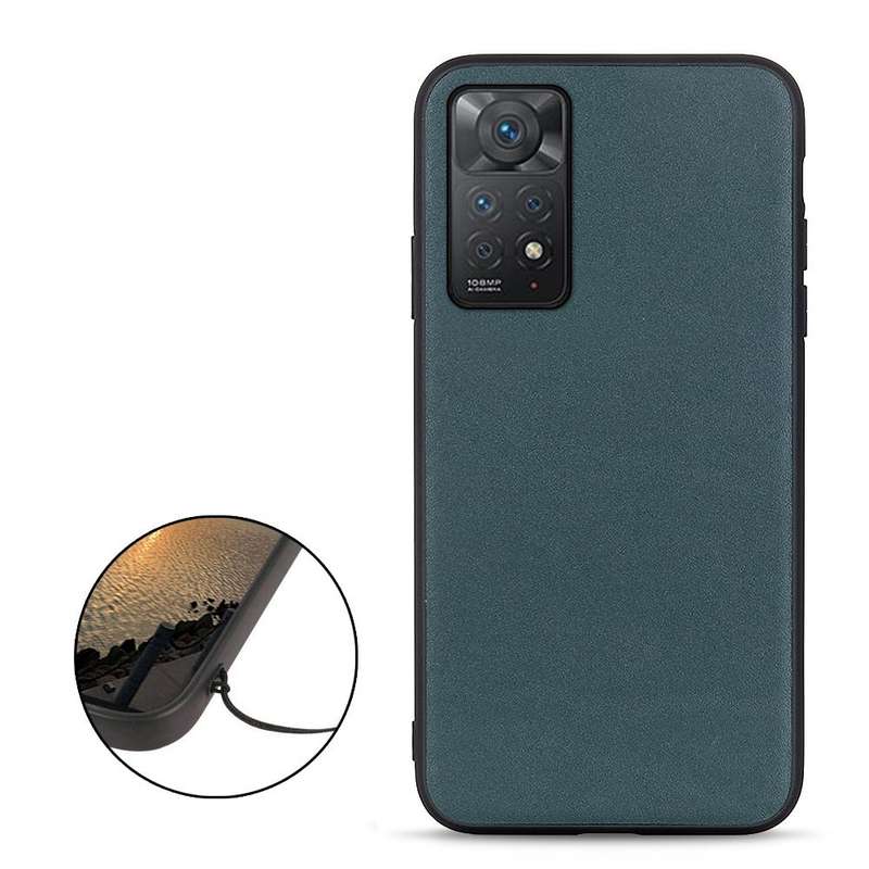 For Xiaomi Redmi Note 11 Pro Global Accurate Hole Sheep Texture Leather Shockproof Phone Case(Green)