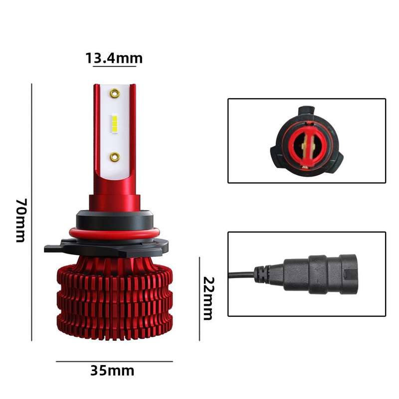 2 PCS KINGSOFE K5 9006 / HB4 DC9-36V / 18W / 2000LM / 6000K IP68 Car LED Headlight Lamps (Cool Wh...