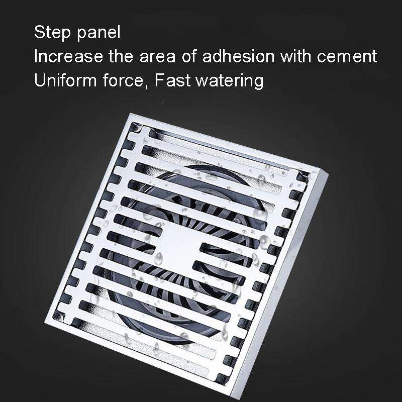 Full Copper Odor Proof Floor Drain, Style: K7006 Bronze Dual Use+Straight Row