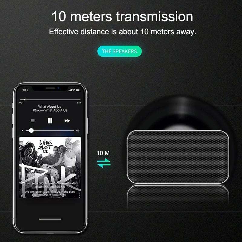 BT209 Outdoor Portable Ultra-thin Mini Wireless Bluetooth Speaker, Support TF Card & Hands-free C...