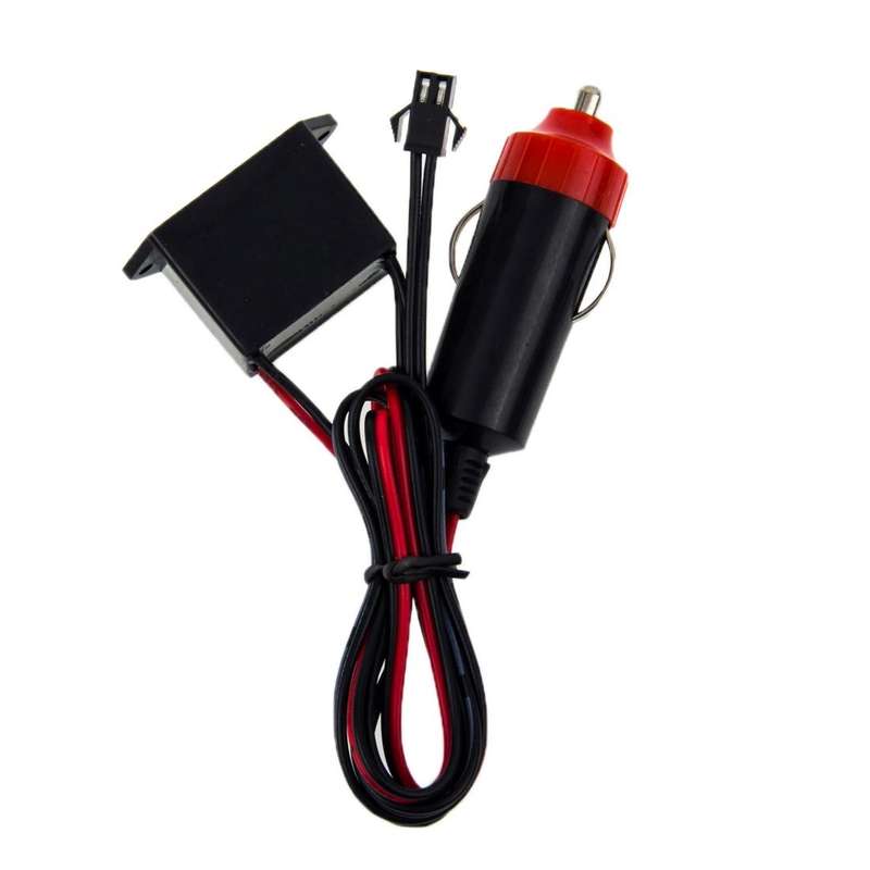 EL Cold Fluorescent Green Light Waterproof Flat Flexible Car Strip Light with Driver for Car Deco...