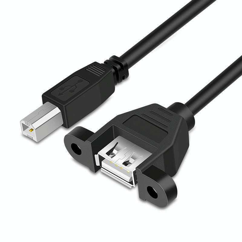 USB 2.0 Type-B Male to USB 2.0 Female Printer / Scanner Adapter Cable for HP, Dell, Epson, Length...