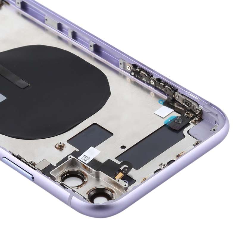 Battery Back Cover (with Side Keys & Card Tray & Power + Volume Flex Cable & Wireless Charging Mo...