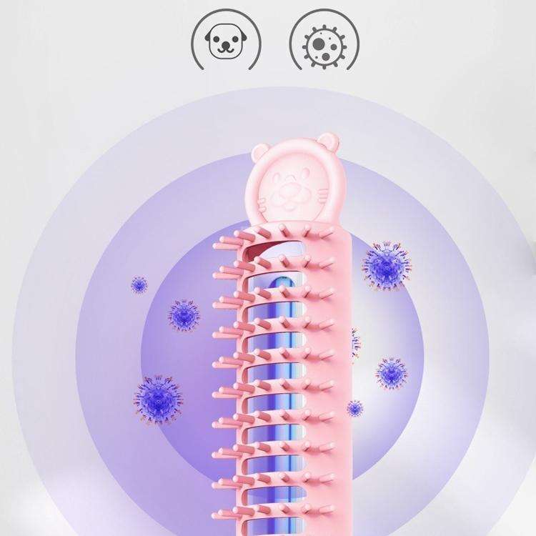 Pet Ultraviolet Sterilization And Mite Removal Massage Comb Dog Hair Brush(Yellow)