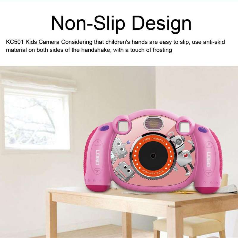 KC501 3 Million Pixels 2.0 inch HD Screen Digital Children Camera (Pink)