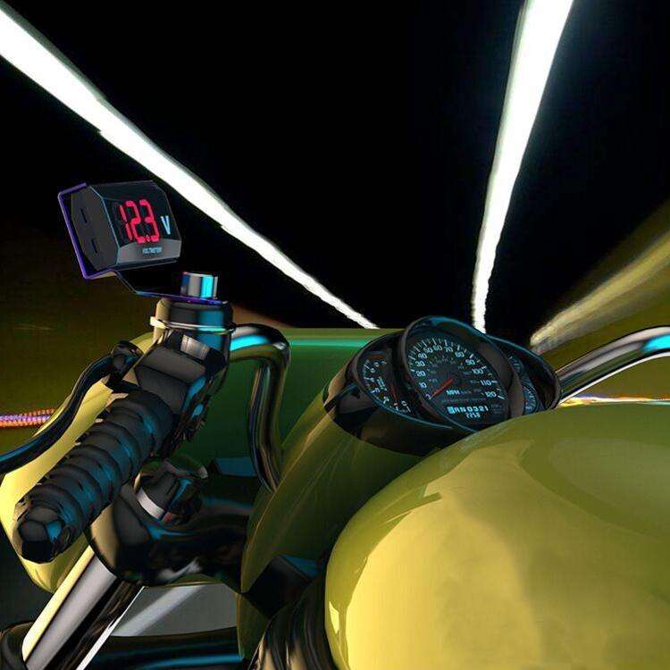 12-150V Motorcycle LCD Display Voltage(Red Light)