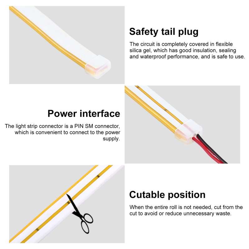 CJ-1206 12V 6A 5m IP65 Waterproof Silicone Neon LED Strip Light(Yellow)