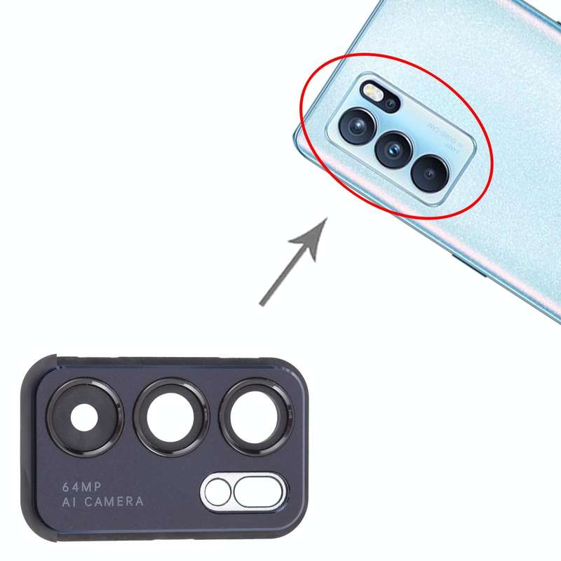 For OPPO Reno6 Pro 5G PEPM00, CPH2249  Camera Lens Cover (Black)