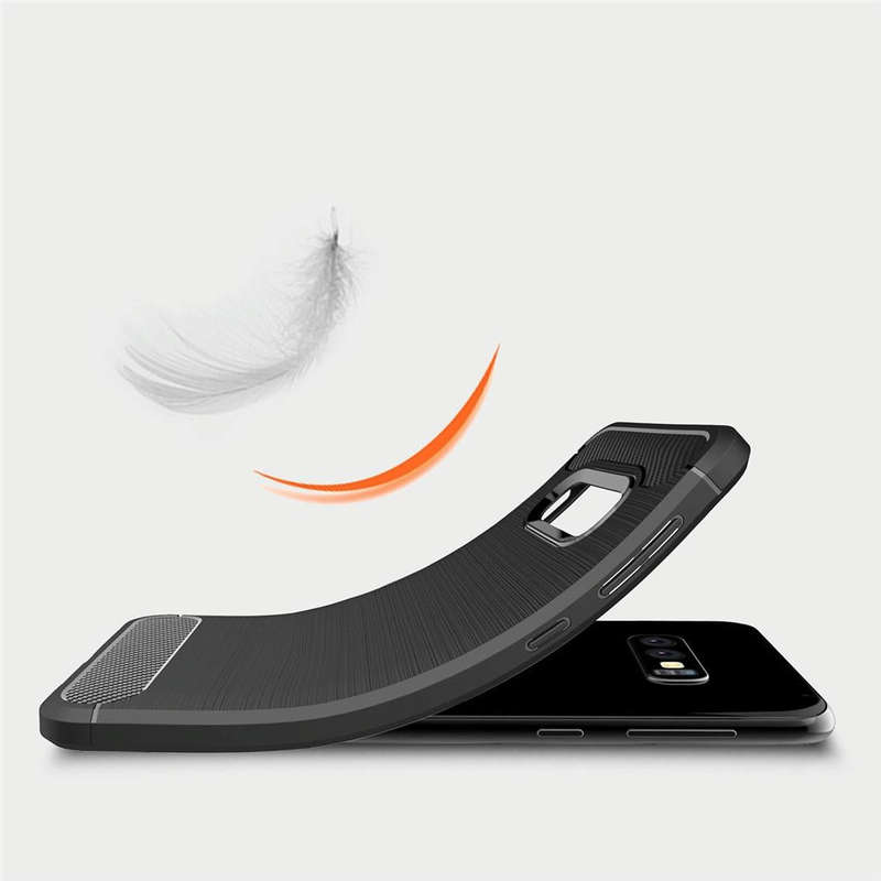 Brushed Texture Carbon Fiber TPU Case for Galaxy S10e