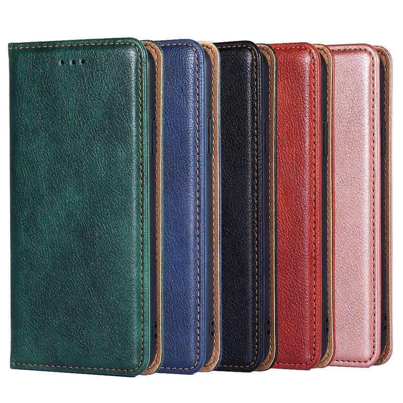 For Samsung Galaxy A10 PU + TPU Gloss Oil Solid Color Magnetic Horizontal Flip Leather Case with ...