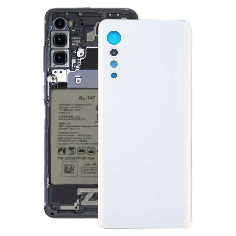 Battery Back Cover for LG Velvet LMG910EMW LM-G910EMW / Velvet 5G LM-G900N LM-G900EM(White)