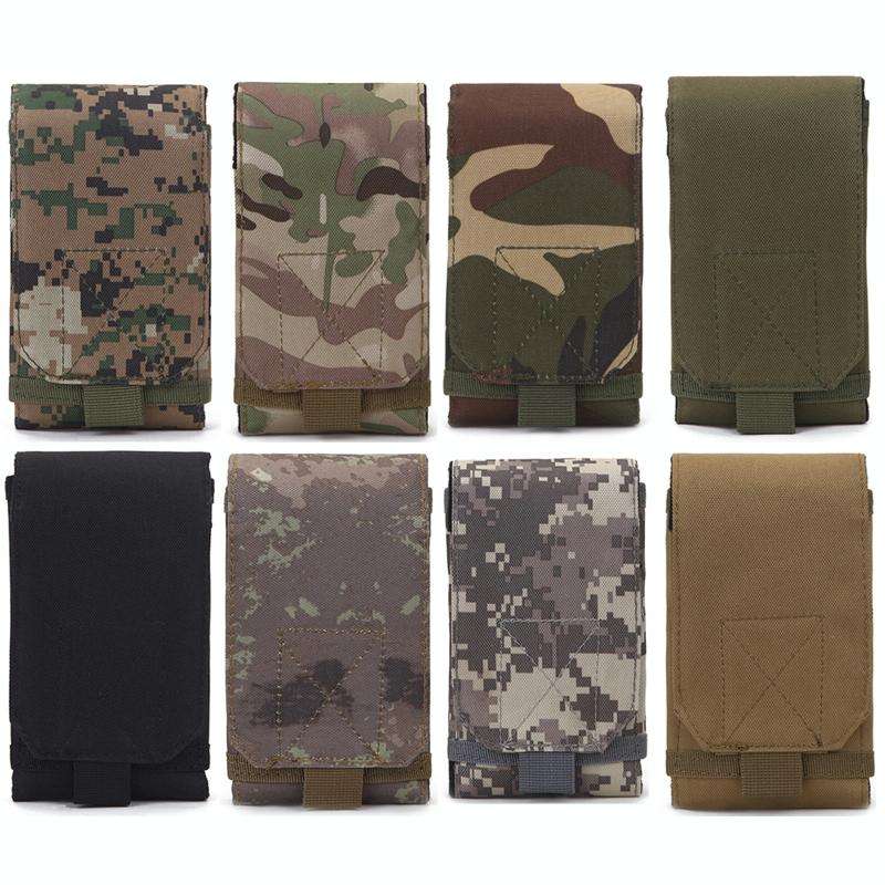 Stylish Outdoor Water Resistant Fabric Cell Phone Case, Size: approx. 17cm x 8.3cm x 3.5cm (Coyot...