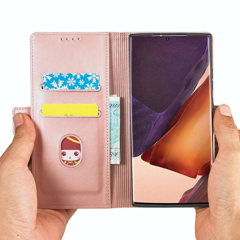 For Samsung Galaxy Note20 Ultra Strong Magnetism Liquid Feel Horizontal Flip Leather Case with Ho...