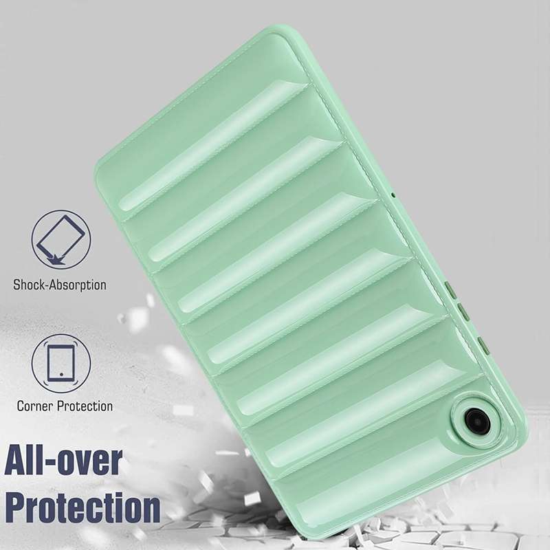 For Samsung Galaxy Tab A8 10.5 / X205 / X200 Eiderdown Cushion Shockproof Tablet Case(Green)