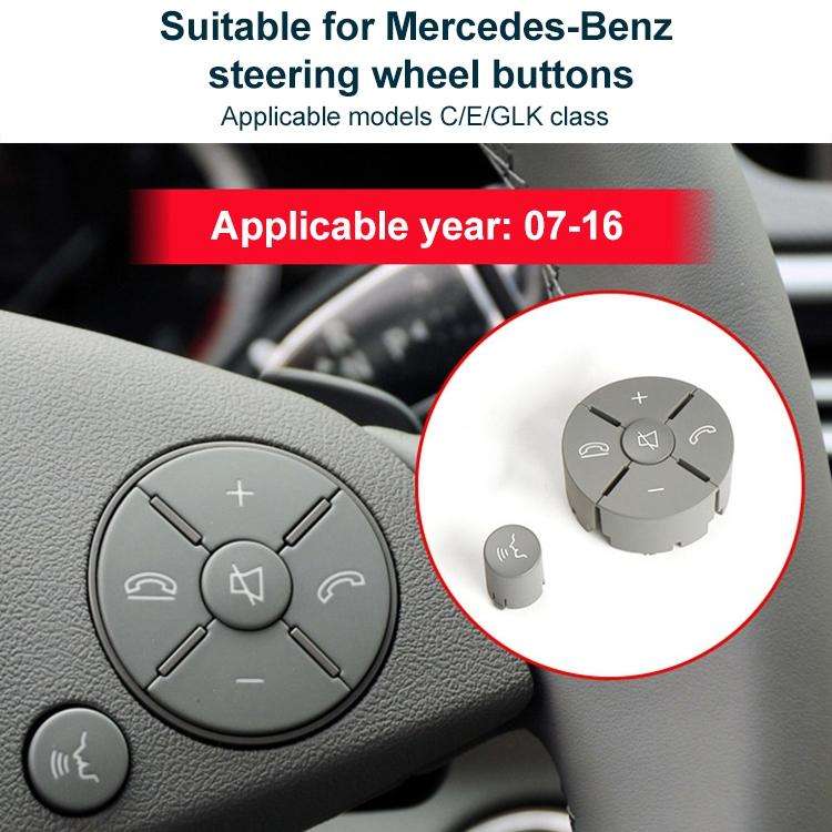 Car Right Side Steering Wheel Switch Buttons Panel for Mercedes-Benz W204 2007-2014, Left Driving...