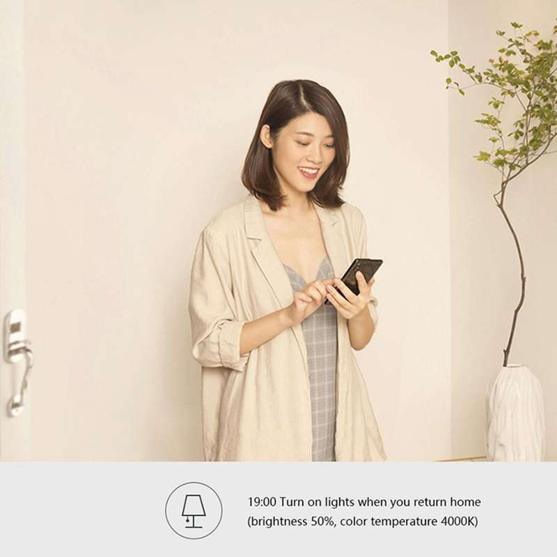 Original Xiaomi Youpin Aqara 9W E27 2700K-6500K 806LM LED Light Bulb, HomeKit APP Control(White)