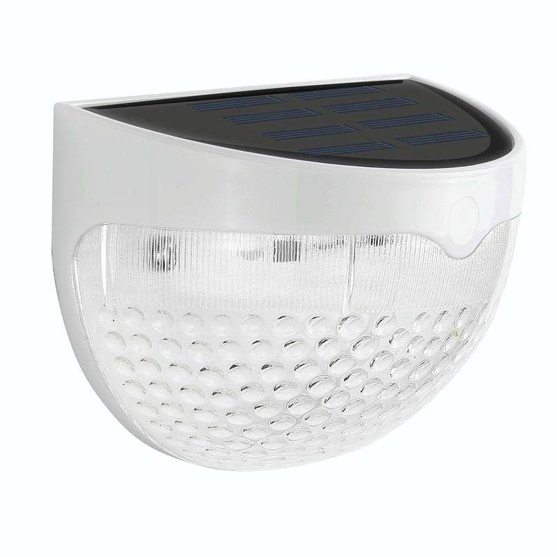 Semi-circular IP55 Waterproof Solar Light Control Fence Light Garden Lamp(White Light)