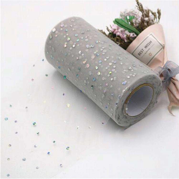 Tulle Roll 25 Yards 13cm Organza Laser Crafts Wedding Decoration Tulle Birthday Party Supplies(Si...