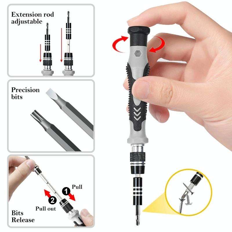 138 in 1 DIY Mobile Phone Disassembly Tool Clock Repair Multi-function Tool Screwdriver Set (Red)