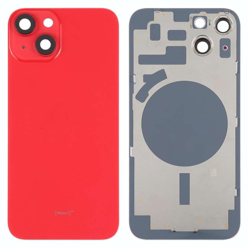 For iPhone 14 Back Housing Cover with Camera Lens(Red)