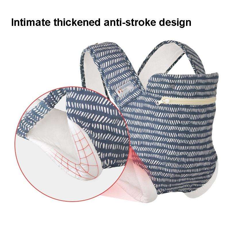 Kangaroo Baby Portable Multifunctional Baby Carrier Front Hold Baby Breathable Carrier(White Stri...