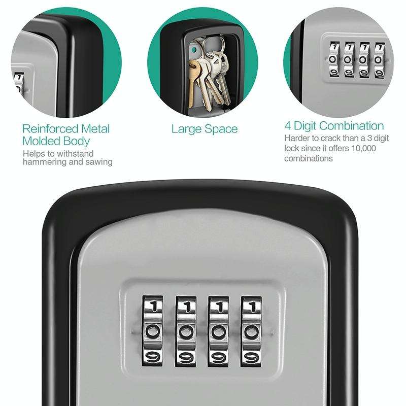 G9 4-digit Password Aluminum Alloy Key Storage Box(Green)