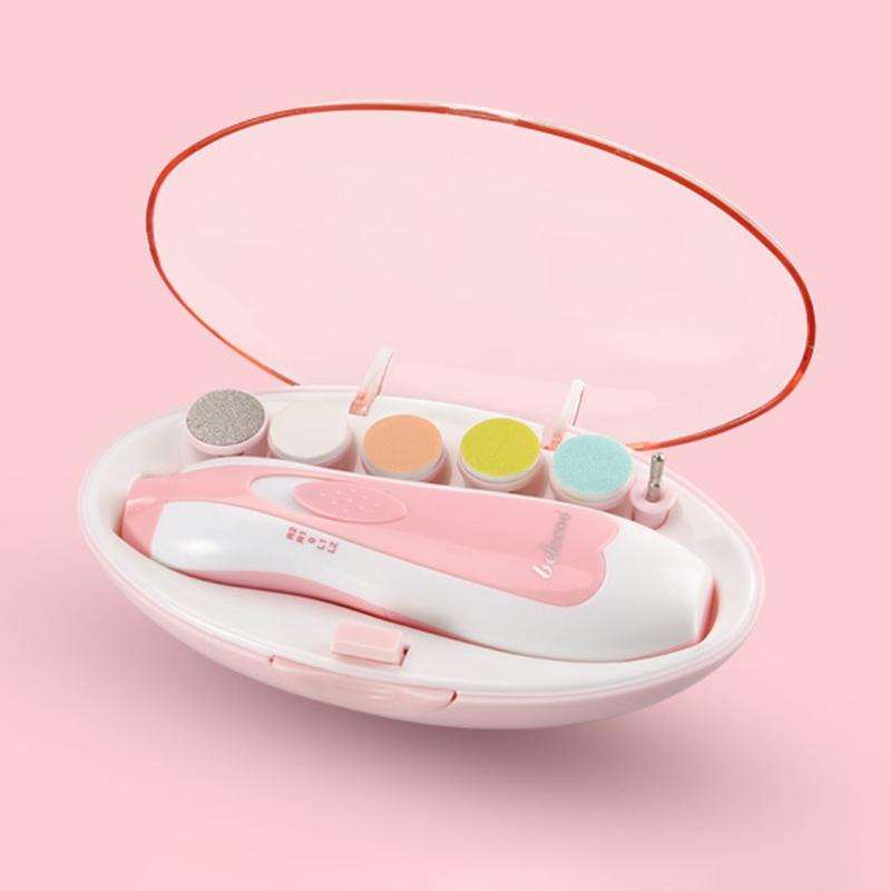 Electric Safe Nail Clipper Cutter Baby Nail Trimmer Manicure Pedicure Clipper Cutter(Pink)