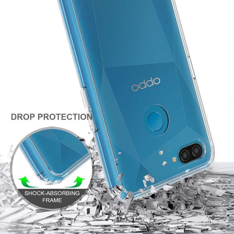 For OPPO A12 Shockproof Scratchproof TPU + Acrylic Protective Case(Black)