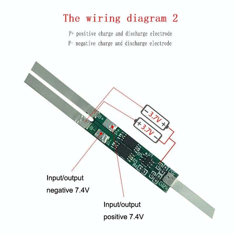 5pcs 7.4V Plus Nickel Long Strip Lithium Battery Protection Board 6A Overcurrent Battery Protecti...