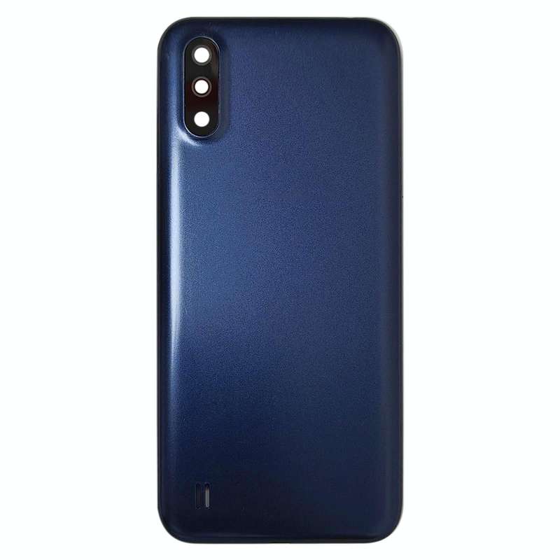 For Samsung Galaxy A01 SM-015F Battery Back Cover With Camera Lens (Blue)