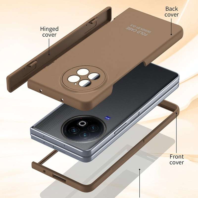 For vivo X Fold2 Extraordinary Series Hinged Folding Full Coverage Phone Case with Pen Slot & Sty...
