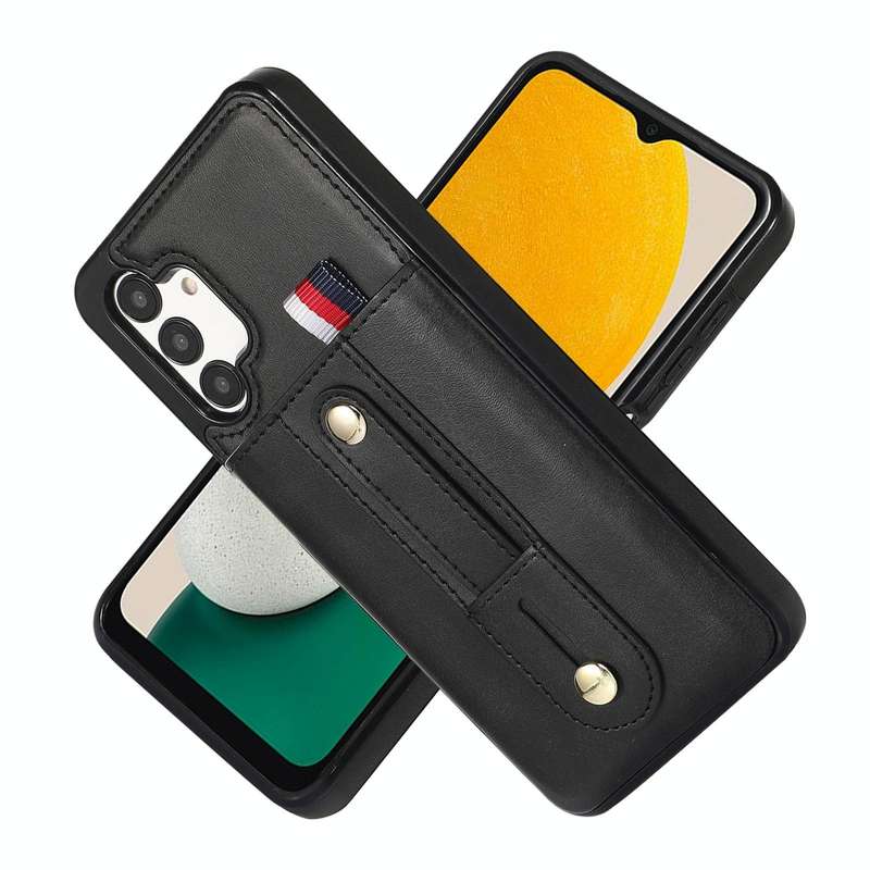 For Samsung Galaxy A53 5G Wristband Kickstand Wallet Leather Phone Case(Black)