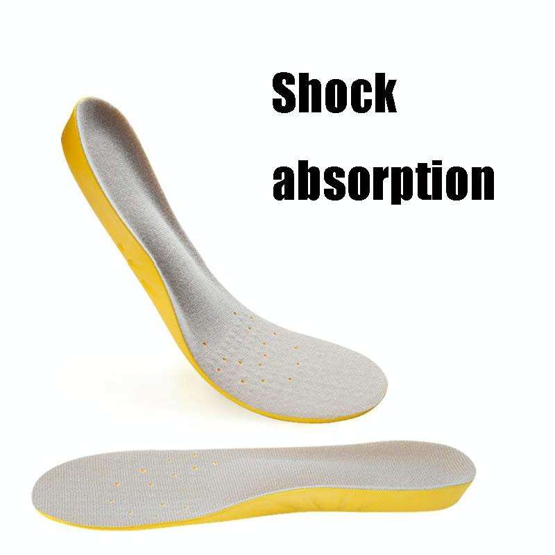 Shock Absorption Thickening Slow Rebound Soft and Comfortable Wicking Insole, Size:M(Black Backgr...