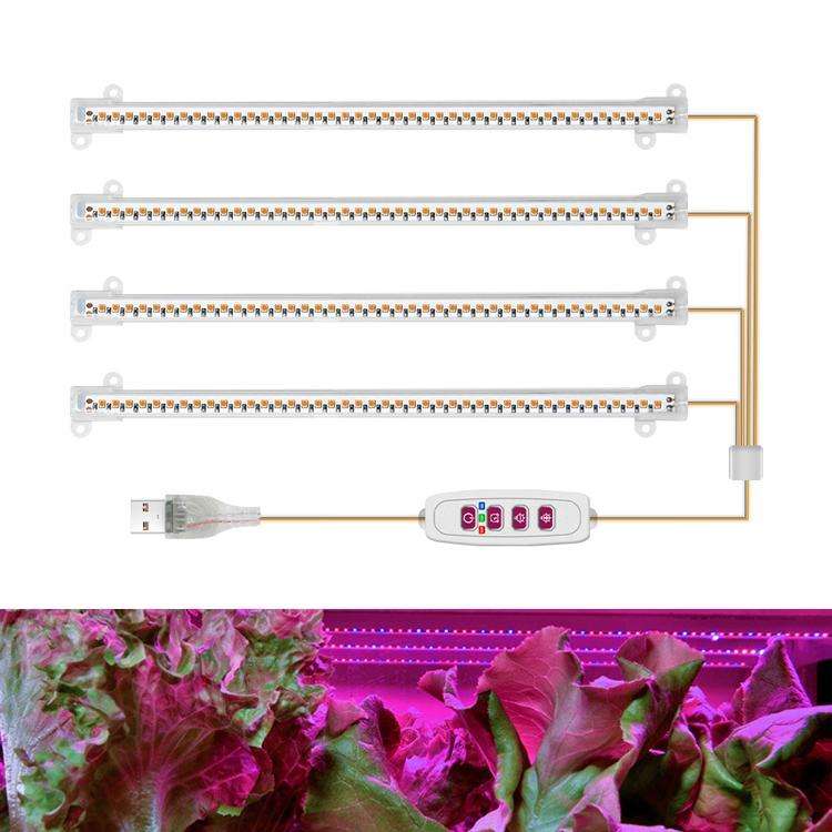 LED Plant Growth Lamp Time Potted Plant Intelligent Remote Control Cabinet Light, Style: 30cm Fou...