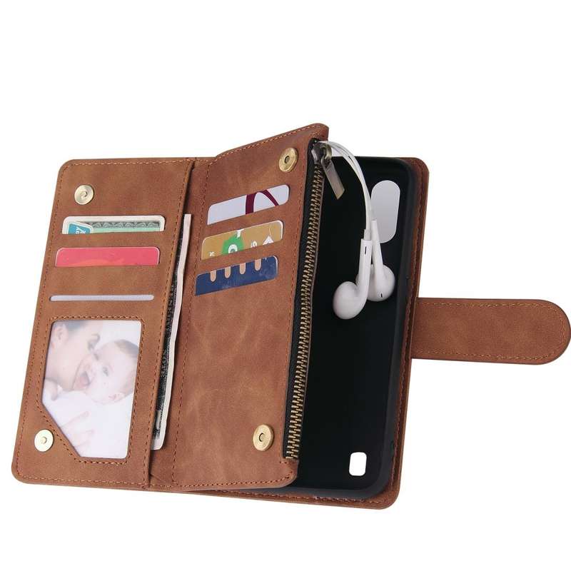 For Galaxy A01 Multifunctional Horizontal Flip Leather Case, with Card Slot & Holder & Zipper Wal...