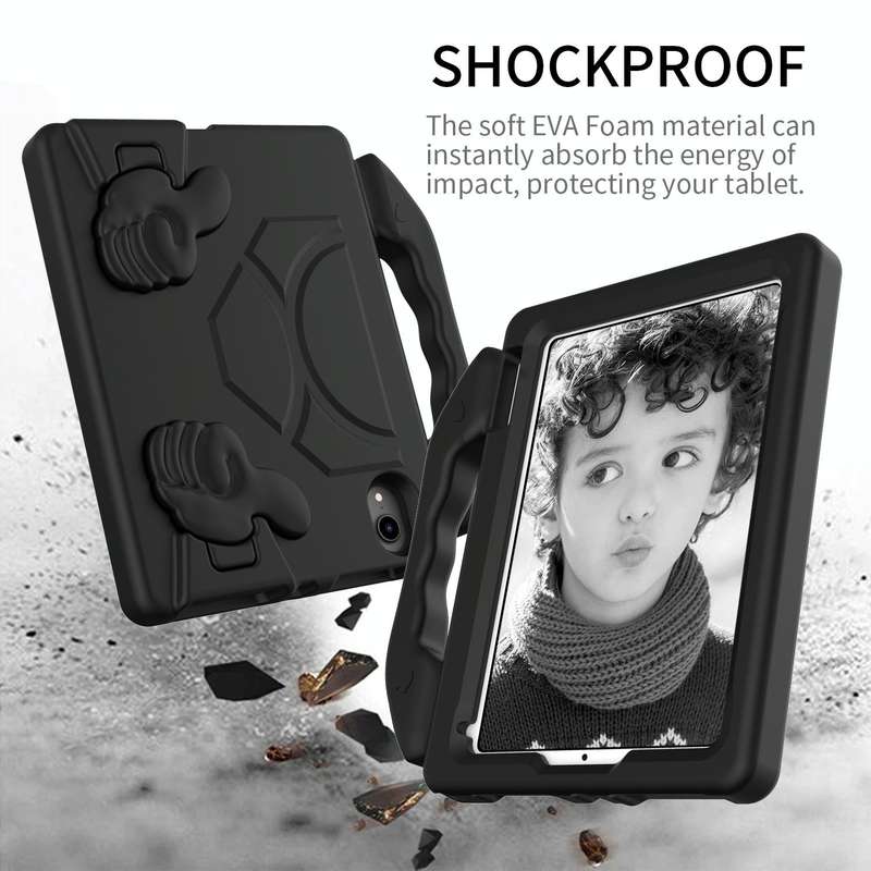 For iPad mini 6 EVA Material Children Flat Anti Falling Cover Protective Shell with Thumb Bracket...
