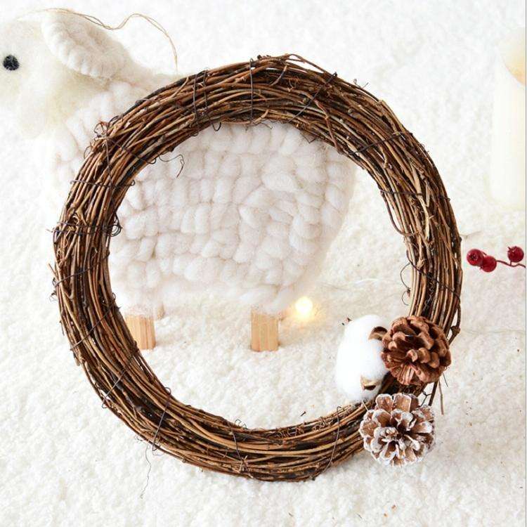 2 PCS Tree Vine Christmas Wreath DIY Rattan Garden Decoration Rattan Window Decoration, Size:30CM