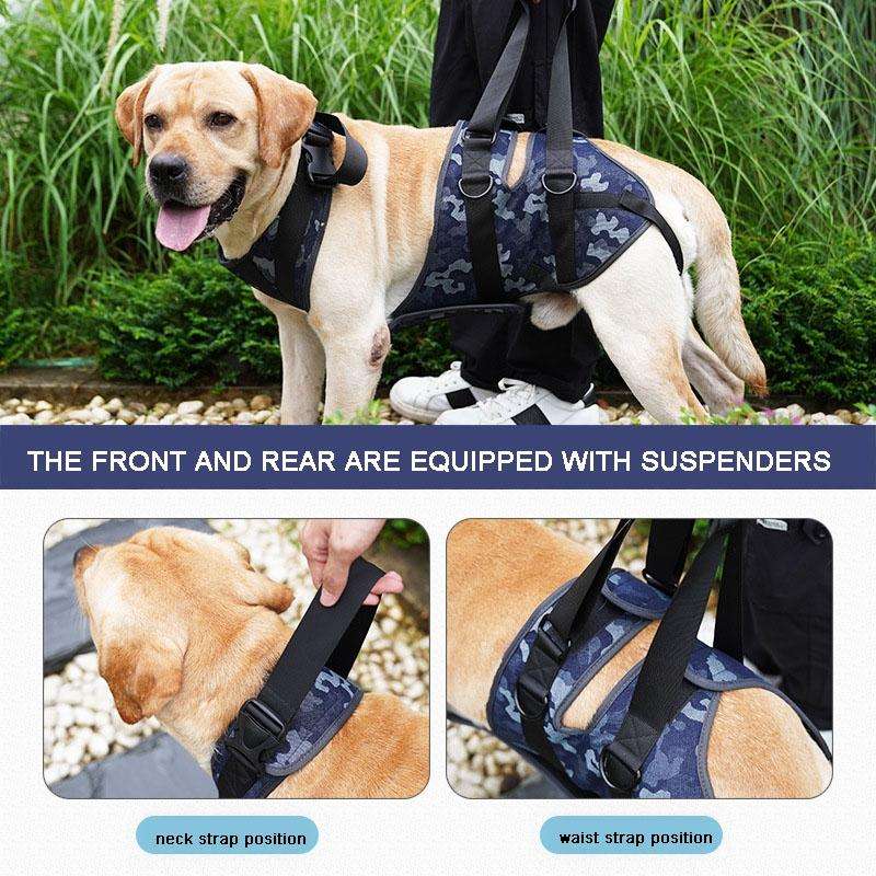 Injured Dog Auxiliary Leash Front and Rear Leg Double Slings For Large and Medium-sized Dogs, Siz...