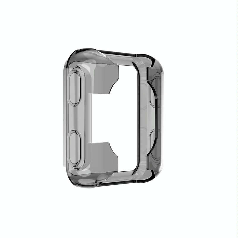 For Garmin Forerunner 35 / 30 TPU Half-pack Candy Color Protective Case(Transparent Black)
