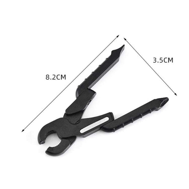 9 In1 Multifunctional Stainless Steel Folding Pliers EDC Outdoor Tools, Specification: Black Pliers