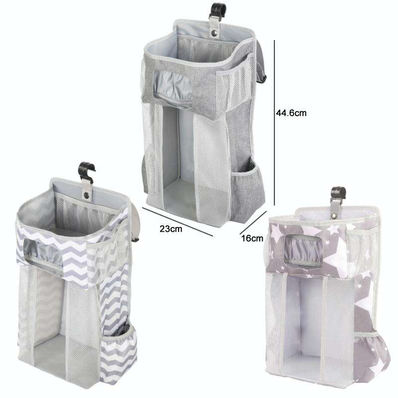 Cot Top Multi-Function Organiser Storage Hanging Bag(Stars)
