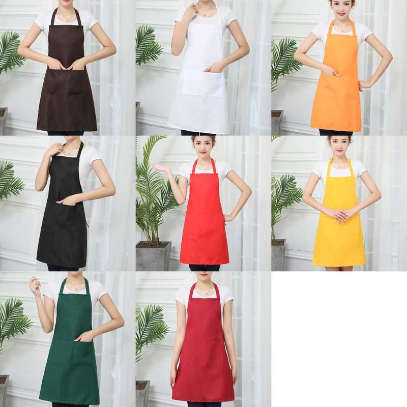 2 PCS 0058 Cafe Nail Shop Waterproof Apron Polyester Material Home Work Apron(Black)